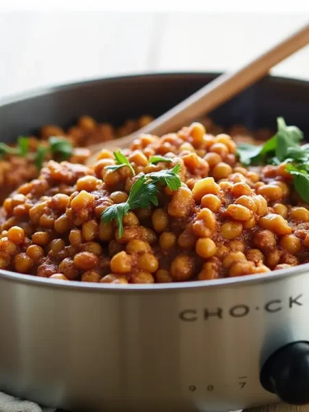 Crockpot Red Curry Lentils