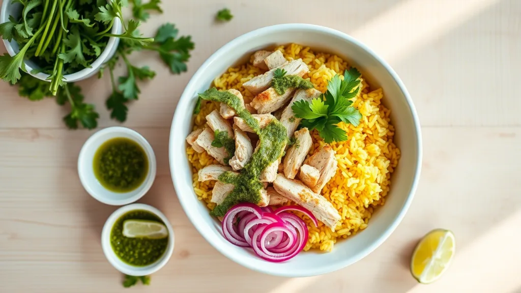 Easy Crockpot Chicken Bowls with Yellow Rice and Cilantro | 30-Minute Prep 1 Easy Crockpot Chicken Bowls with Yellow Rice and Cilantro | 30-Minute Prep